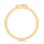 18k Yellow Gold 18k Yellow Gold Aquamarine And Diamond Fashion Ring - Front View -  105399 - Thumbnail