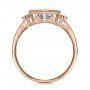 18k Rose Gold 18k Rose Gold Aquamarine And Diamond Ring - Front View -  100454 - Thumbnail