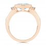 18k Rose Gold 18k Rose Gold Aquamarine And Diamond Ring - Front View -  106612 - Thumbnail
