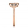 14k Rose Gold 14k Rose Gold Aquamarine And Diamond Ring - Side View -  100454 - Thumbnail