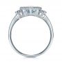 18k White Gold 18k White Gold Aquamarine And Diamond Ring - Front View -  100454 - Thumbnail