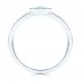 14k White Gold 14k White Gold Aquamarine And Diamond Ring - Front View -  106570 - Thumbnail