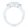 14k White Gold 14k White Gold Aquamarine And Diamond Ring - Front View -  106612 - Thumbnail