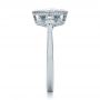 14k White Gold Aquamarine And Diamond Ring - Side View -  100454 - Thumbnail