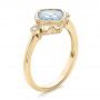 18k Yellow Gold 18k Yellow Gold Aquamarine And Diamond Ring - Three-Quarter View -  100454 - Thumbnail