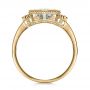 14k Yellow Gold 14k Yellow Gold Aquamarine And Diamond Ring - Front View -  100454 - Thumbnail