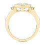18k Yellow Gold 18k Yellow Gold Aquamarine And Diamond Ring - Front View -  106612 - Thumbnail