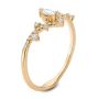 18k Rose Gold 18k Rose Gold Assorted Diamond V-band - Three-Quarter View -  107708 - Thumbnail