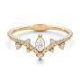 18k Rose Gold 18k Rose Gold Assorted Diamond V-band - Flat View -  107708 - Thumbnail