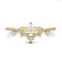 18k Rose Gold 18k Rose Gold Assorted Diamond V-band - Top View -  107708 - Thumbnail