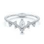 18k White Gold 18k White Gold Assorted Diamond V-band - Flat View -  107708 - Thumbnail