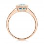 18k Rose Gold 18k Rose Gold Bezel-set Blue Topaz Ring - Front View -  104577 - Thumbnail