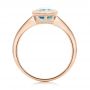 18k Rose Gold 18k Rose Gold Bezel-set Blue Topaz Ring - Front View -  104577 - Thumbnail