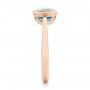 18k Rose Gold 18k Rose Gold Bezel-set Blue Topaz Ring - Side View -  104577 - Thumbnail