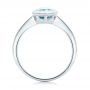 14k White Gold Bezel-set Blue Topaz Ring - Front View -  104577 - Thumbnail