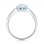 14k White Gold Bezel-set Blue Topaz Ring - Front View -  104577 - Thumbnail