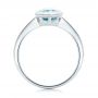 18k White Gold 18k White Gold Bezel-set Blue Topaz Ring - Front View -  104577 - Thumbnail