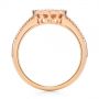 18k Rose Gold 18k Rose Gold Bezel Set Morganite And Diamond Fashion Ring - Front View -  104588 - Thumbnail