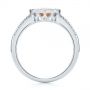 14k White Gold 14k White Gold Bezel Set Morganite And Diamond Fashion Ring - Front View -  104588 - Thumbnail