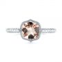 18k White Gold 18k White Gold Bezel Set Morganite And Diamond Fashion Ring - Top View -  104588 - Thumbnail