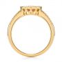 18k Yellow Gold 18k Yellow Gold Bezel Set Morganite And Diamond Fashion Ring - Front View -  104588 - Thumbnail