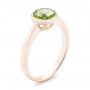 18k Rose Gold 18k Rose Gold Bezel Set Peridot Ring - Three-Quarter View -  102636 - Thumbnail