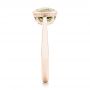 14k Rose Gold 14k Rose Gold Bezel Set Peridot Ring - Side View -  102636 - Thumbnail