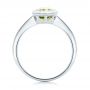 18k White Gold 18k White Gold Bezel Set Peridot Ring - Front View -  102636 - Thumbnail