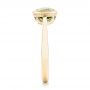 18k Yellow Gold 18k Yellow Gold Bezel Set Peridot Ring - Side View -  102636 - Thumbnail