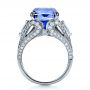 Blue Sapphire And Diamond Ring - Front View -  1273 - Thumbnail