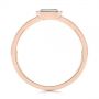 14k Rose Gold 14k Rose Gold Blue Topaz Emerald Cut Fashion Ring - Front View -  105436 - Thumbnail
