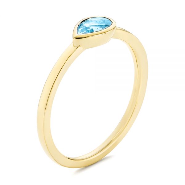 Blue Topaz Ring - Three-Quarter View -  106573