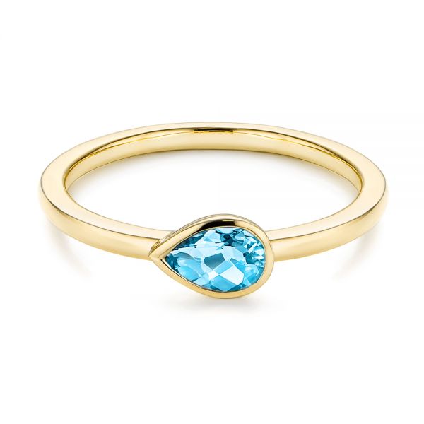 Blue Topaz Ring - Flat View -  106573