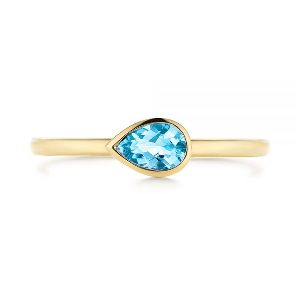 Blue Topaz Ring - Top View -  106573
