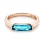 14k Rose Gold 14k Rose Gold Blue Topaz Stackable Fashion Ring - Flat View -  103760 - Thumbnail