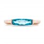 14k Rose Gold 14k Rose Gold Blue Topaz Stackable Fashion Ring - Top View -  103760 - Thumbnail