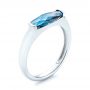 Elongated Cushion Cut Blue Topaz Pendant