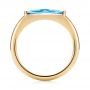 18k Yellow Gold 18k Yellow Gold Blue Topaz Stackable Fashion Ring - Front View -  103760 - Thumbnail