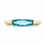 18k Yellow Gold 18k Yellow Gold Blue Topaz Stackable Fashion Ring - Top View -  103760 - Thumbnail