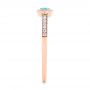18k Rose Gold 18k Rose Gold Blue Topaz And Diamond Fashion Ring - Side View -  106619 - Thumbnail