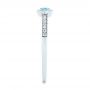  Platinum Platinum Blue Topaz And Diamond Fashion Ring - Side View -  106619 - Thumbnail