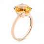 18k Rose Gold 18k Rose Gold Citrine Solitaire Fashion Ring - Three-Quarter View -  104590 - Thumbnail
