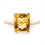 18k Rose Gold 18k Rose Gold Citrine Solitaire Fashion Ring - Top View -  104590 - Thumbnail