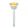 14k White Gold 14k White Gold Citrine Solitaire Fashion Ring - Side View -  104590 - Thumbnail