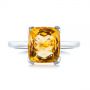 14k White Gold 14k White Gold Citrine Solitaire Fashion Ring - Top View -  104590 - Thumbnail