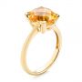 14k Yellow Gold Citrine Solitaire Fashion Ring - Three-Quarter View -  104590 - Thumbnail