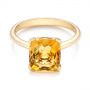 14k Yellow Gold Citrine Solitaire Fashion Ring - Flat View -  104590 - Thumbnail