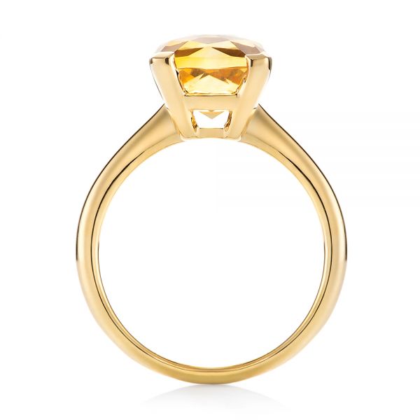 18k Yellow Gold 18k Yellow Gold Citrine Solitaire Fashion Ring - Front View -  104590