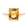 14k Yellow Gold Citrine Solitaire Fashion Ring - Top View -  104590 - Thumbnail