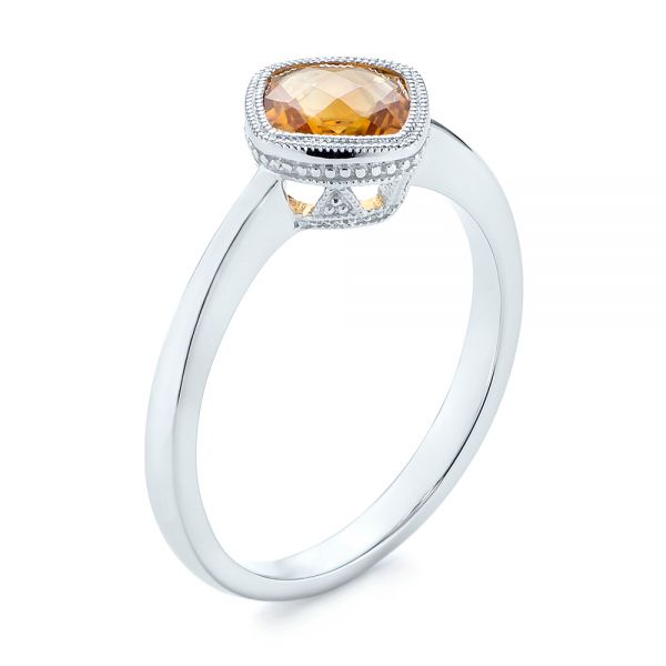 Citrine Vintage-inspired Solitaire Ring - Image